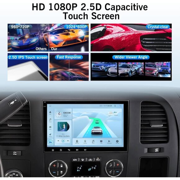 Android 13 8-Core 8" Car Stereo for Chevy Silverado/GMC Sierra/Buick Enclave - Picture 3 of 9